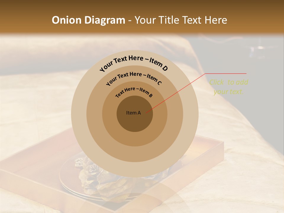 A Bed With A Tray Of Pine Cones On Top Of It PowerPoint Template