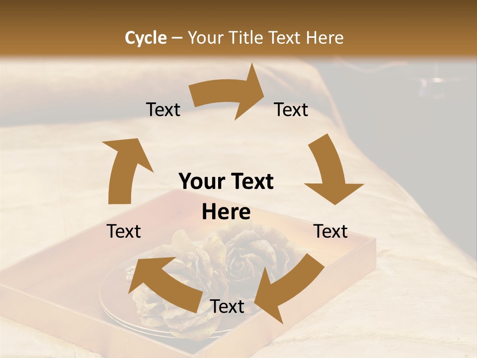 A Bed With A Tray Of Pine Cones On Top Of It PowerPoint Template