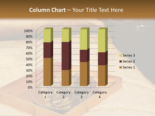 A Bed With A Tray Of Pine Cones On Top Of It PowerPoint Template