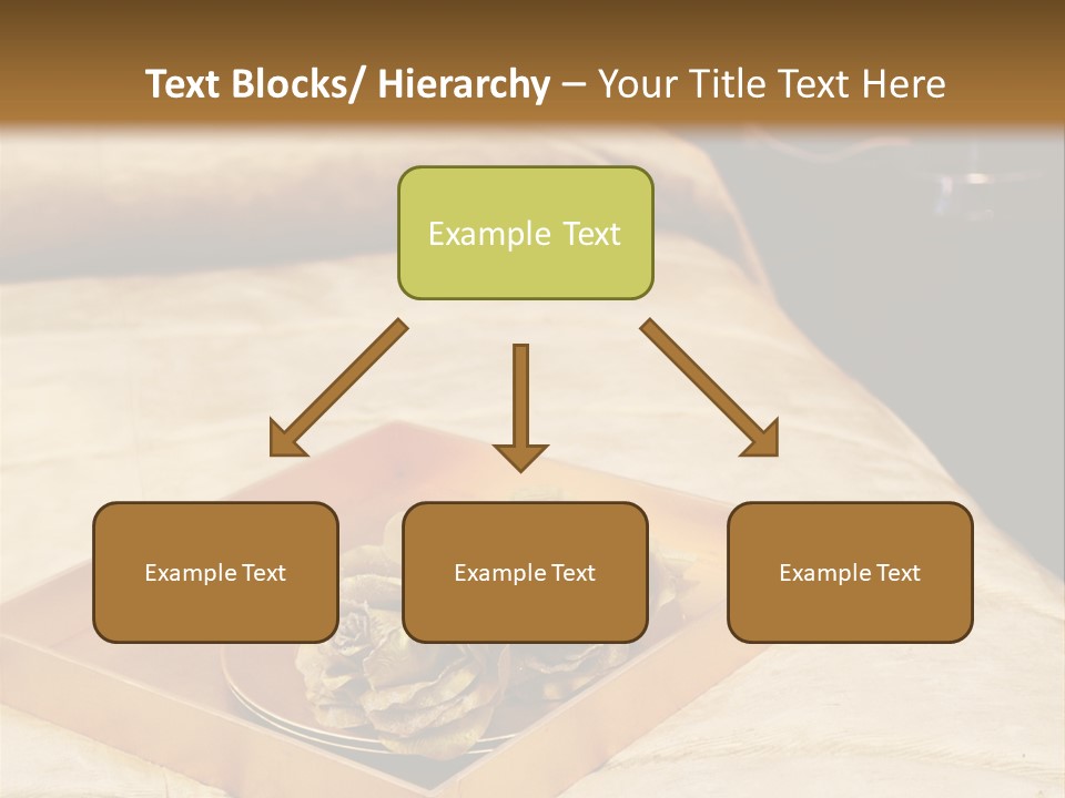 A Bed With A Tray Of Pine Cones On Top Of It PowerPoint Template