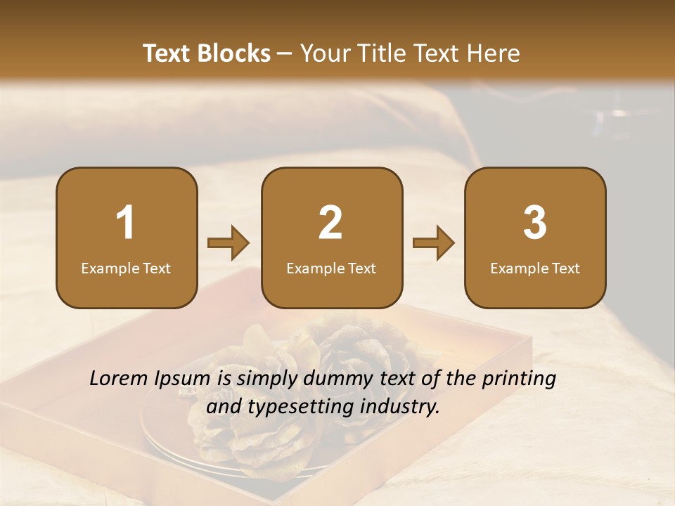 A Bed With A Tray Of Pine Cones On Top Of It PowerPoint Template