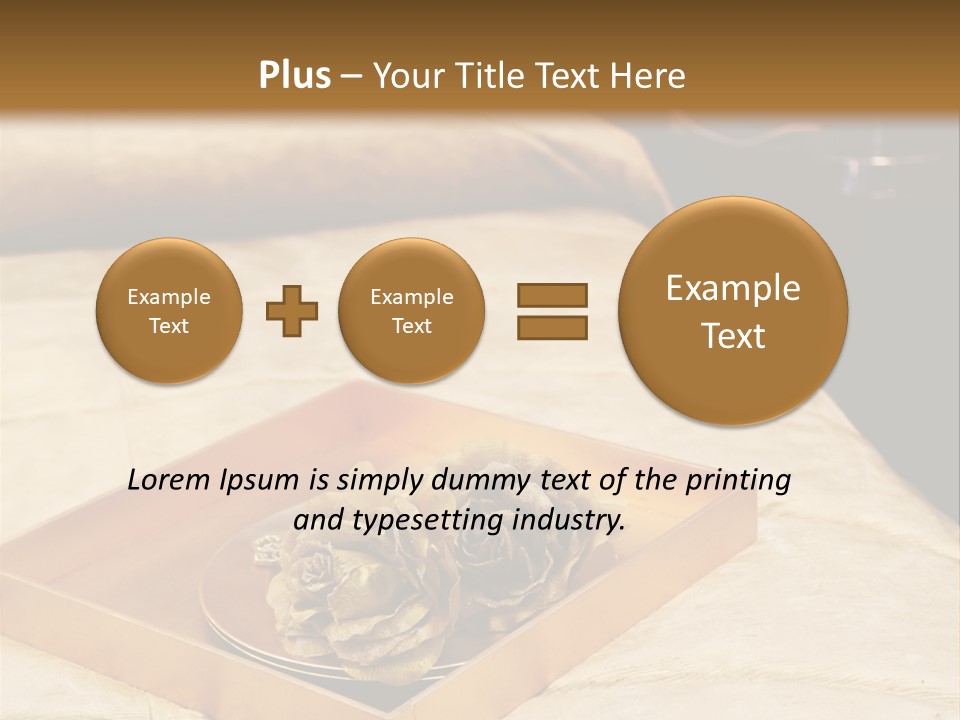 A Bed With A Tray Of Pine Cones On Top Of It PowerPoint Template
