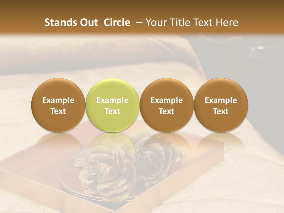 A Bed With A Tray Of Pine Cones On Top Of It PowerPoint Template