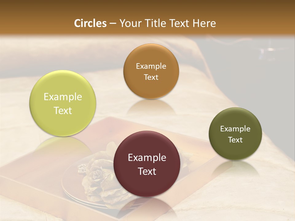 A Bed With A Tray Of Pine Cones On Top Of It PowerPoint Template