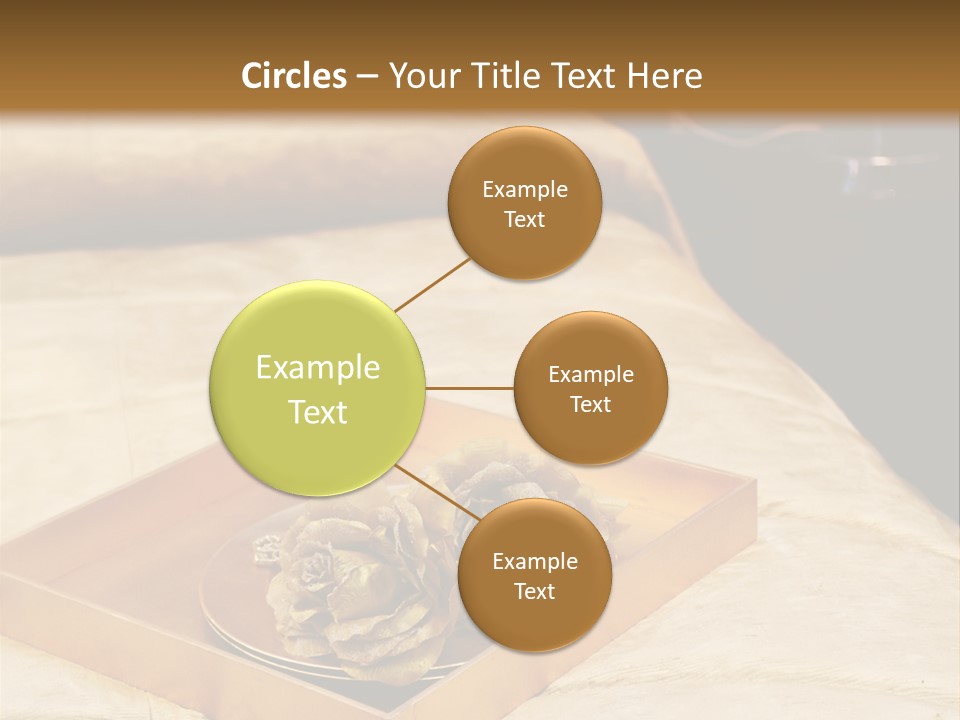 A Bed With A Tray Of Pine Cones On Top Of It PowerPoint Template