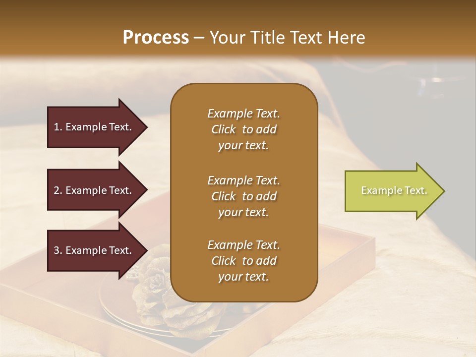 A Bed With A Tray Of Pine Cones On Top Of It PowerPoint Template