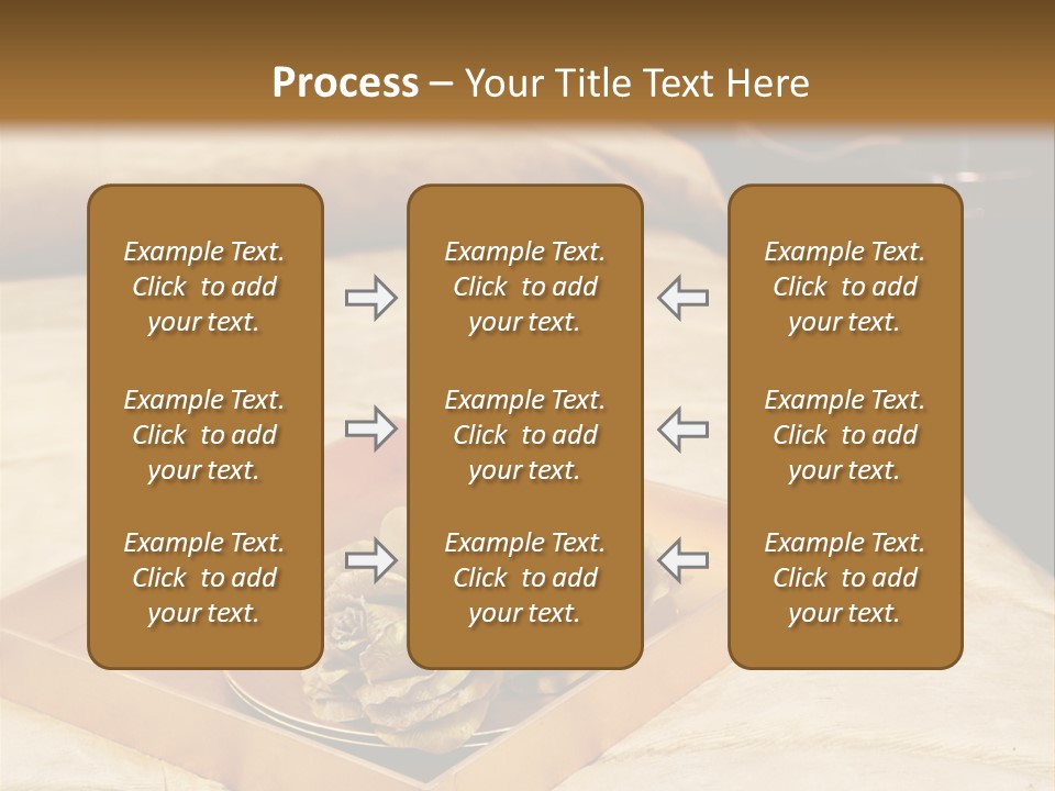 A Bed With A Tray Of Pine Cones On Top Of It PowerPoint Template