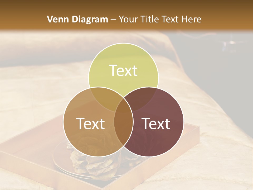 A Bed With A Tray Of Pine Cones On Top Of It PowerPoint Template