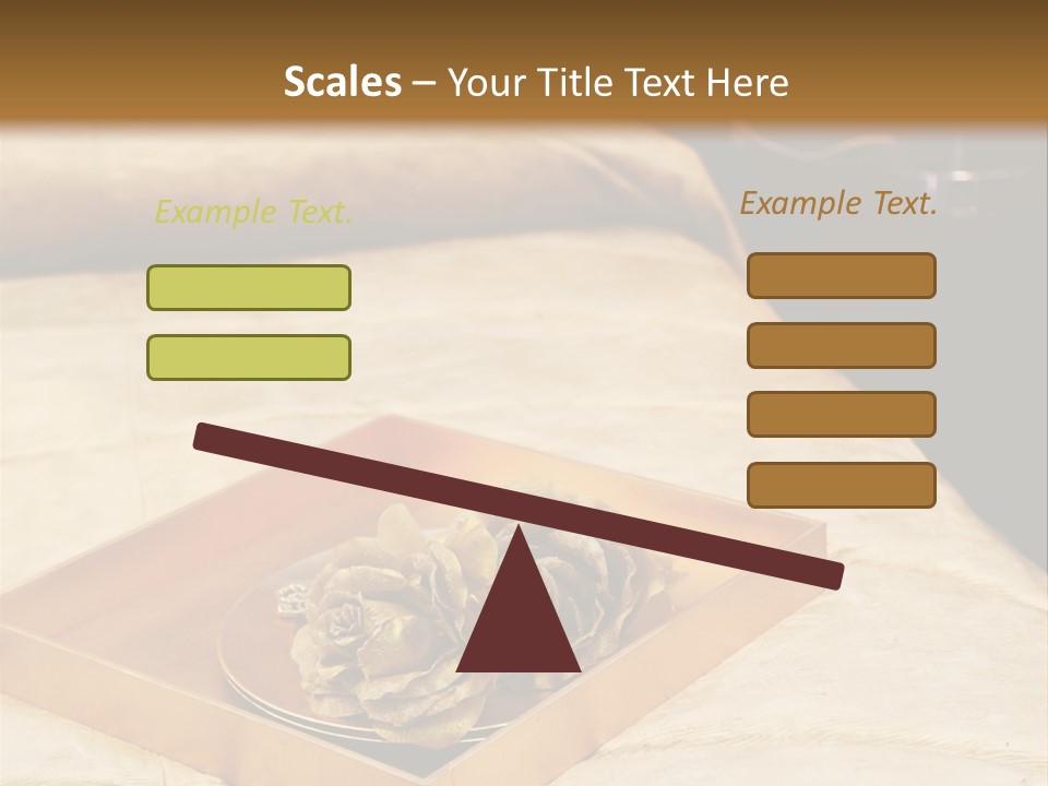 A Bed With A Tray Of Pine Cones On Top Of It PowerPoint Template