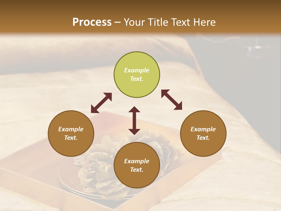 A Bed With A Tray Of Pine Cones On Top Of It PowerPoint Template