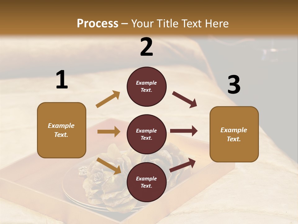 A Bed With A Tray Of Pine Cones On Top Of It PowerPoint Template
