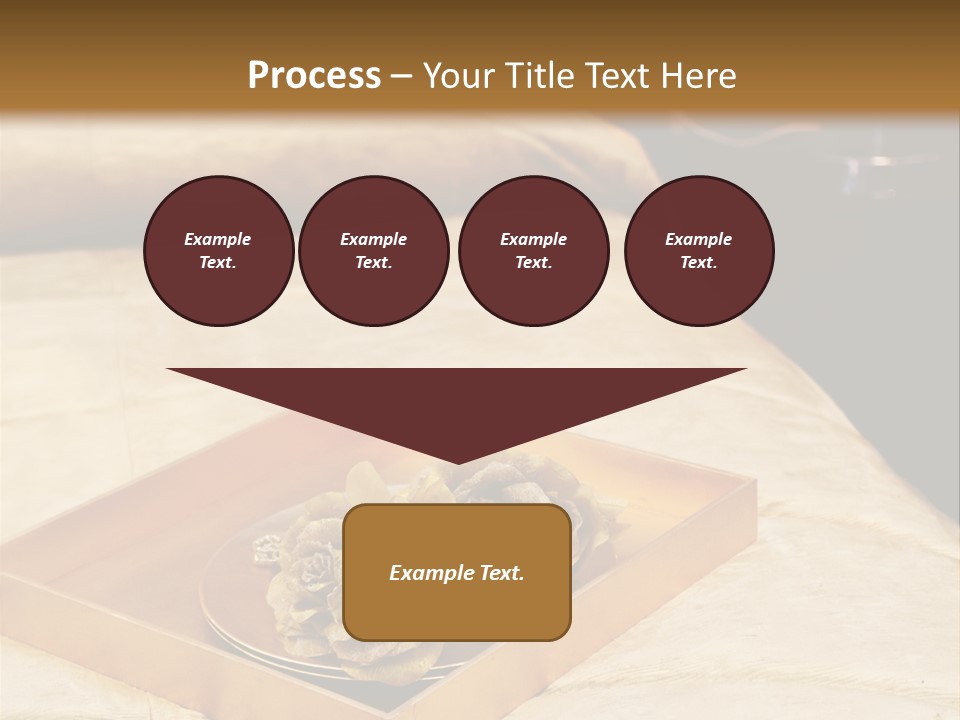 A Bed With A Tray Of Pine Cones On Top Of It PowerPoint Template