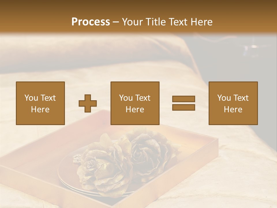 A Bed With A Tray Of Pine Cones On Top Of It PowerPoint Template