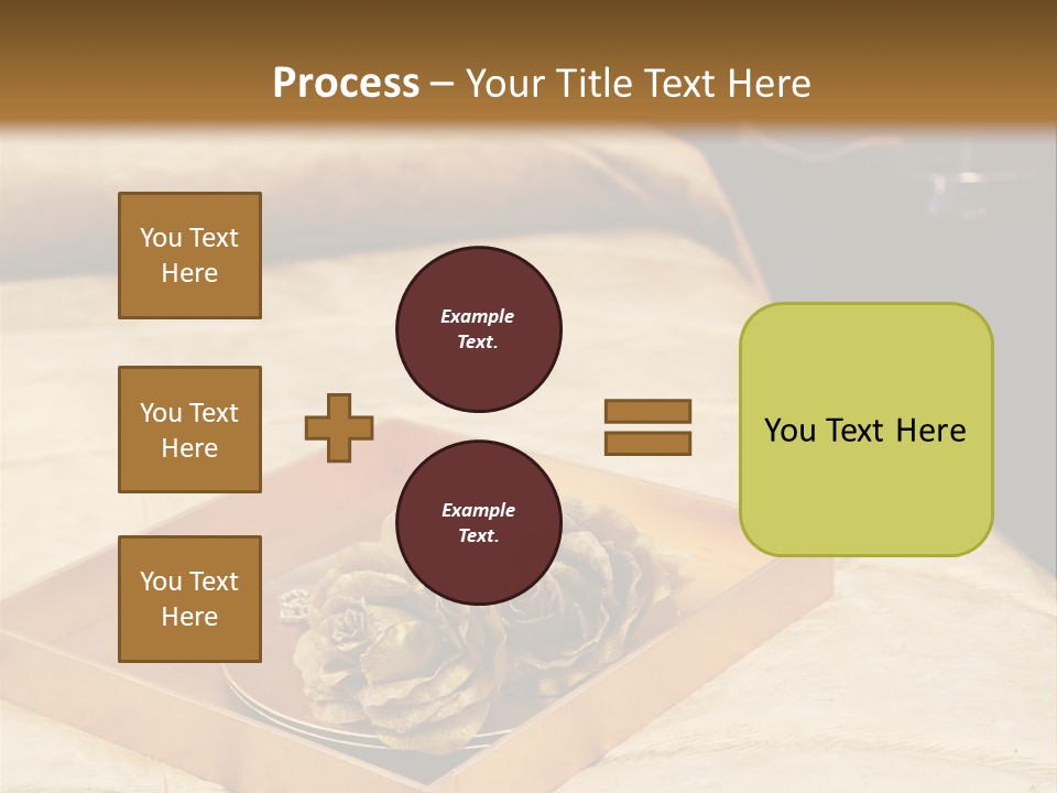 A Bed With A Tray Of Pine Cones On Top Of It PowerPoint Template