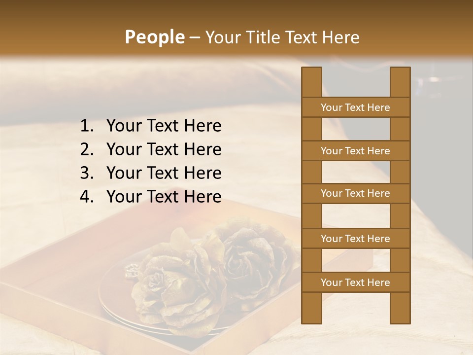 A Bed With A Tray Of Pine Cones On Top Of It PowerPoint Template