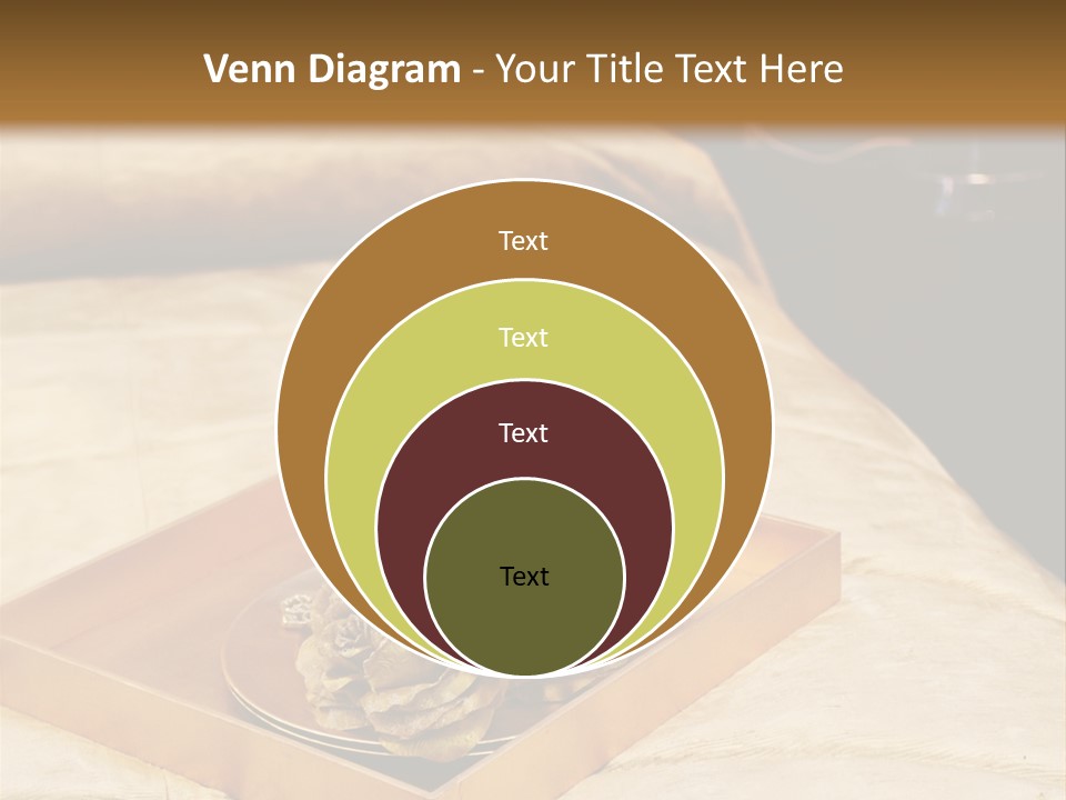 A Bed With A Tray Of Pine Cones On Top Of It PowerPoint Template