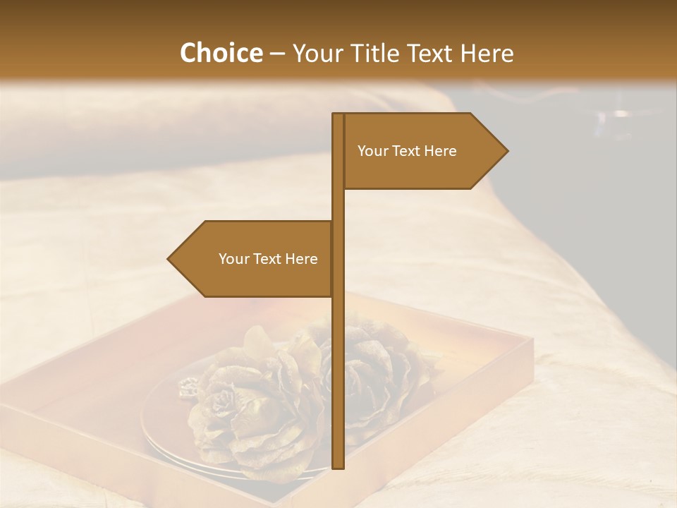 A Bed With A Tray Of Pine Cones On Top Of It PowerPoint Template