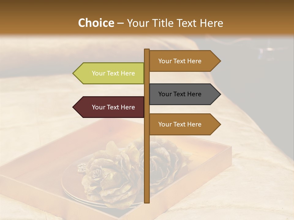 A Bed With A Tray Of Pine Cones On Top Of It PowerPoint Template