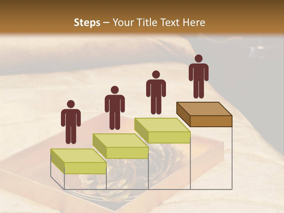 A Bed With A Tray Of Pine Cones On Top Of It PowerPoint Template