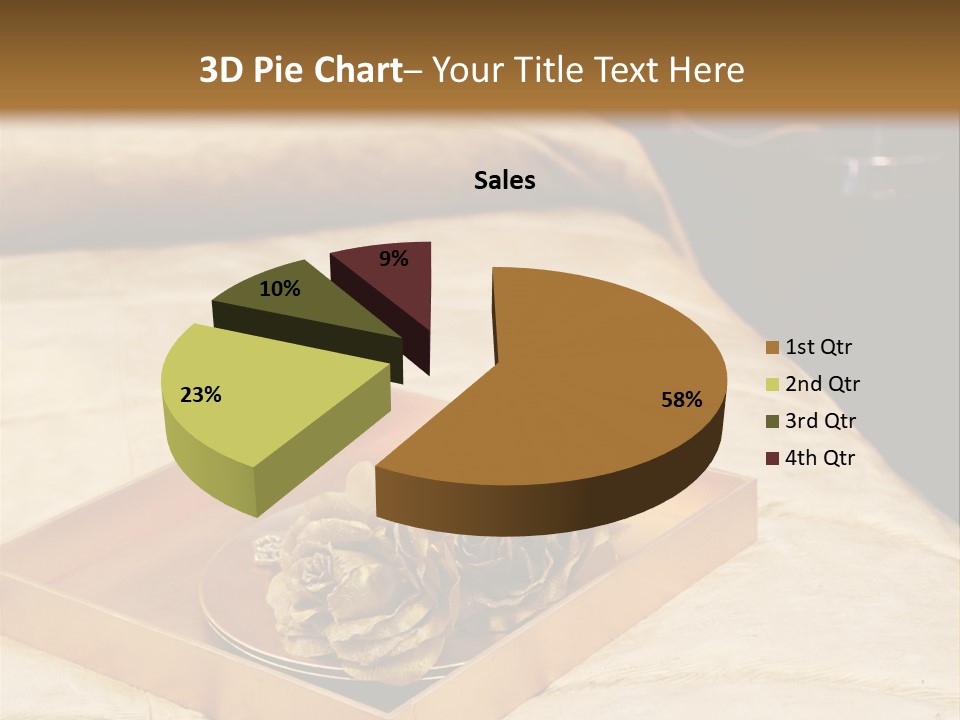 A Bed With A Tray Of Pine Cones On Top Of It PowerPoint Template