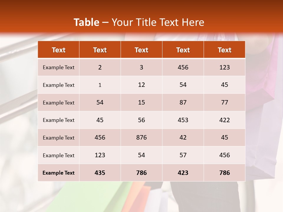 Woman On Scalators In A Shopping Mall Holding Some Bags PowerPoint Template