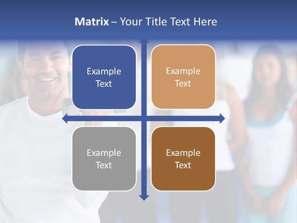 Man Lifting Free Weights At The Gym With A Group Of People Behind Him PowerPoint Template