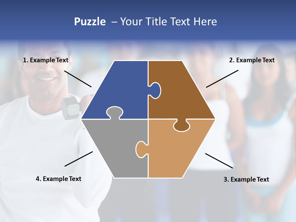 Man Lifting Free Weights At The Gym With A Group Of People Behind Him PowerPoint Template