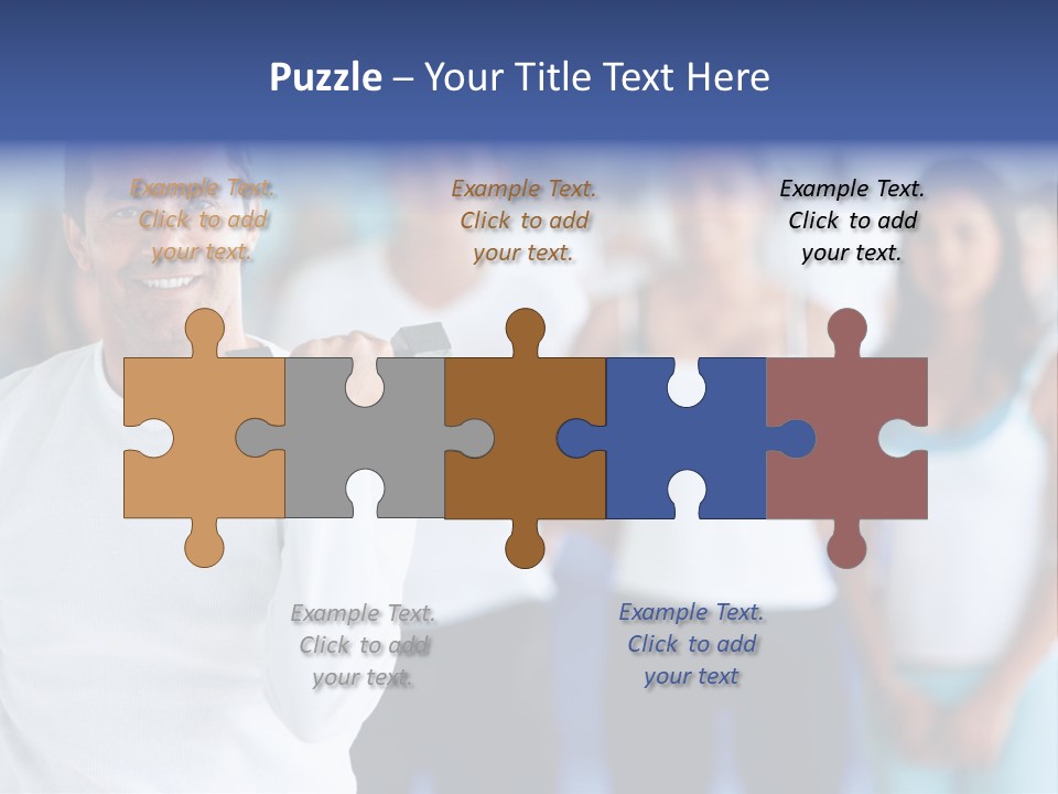 Man Lifting Free Weights At The Gym With A Group Of People Behind Him PowerPoint Template