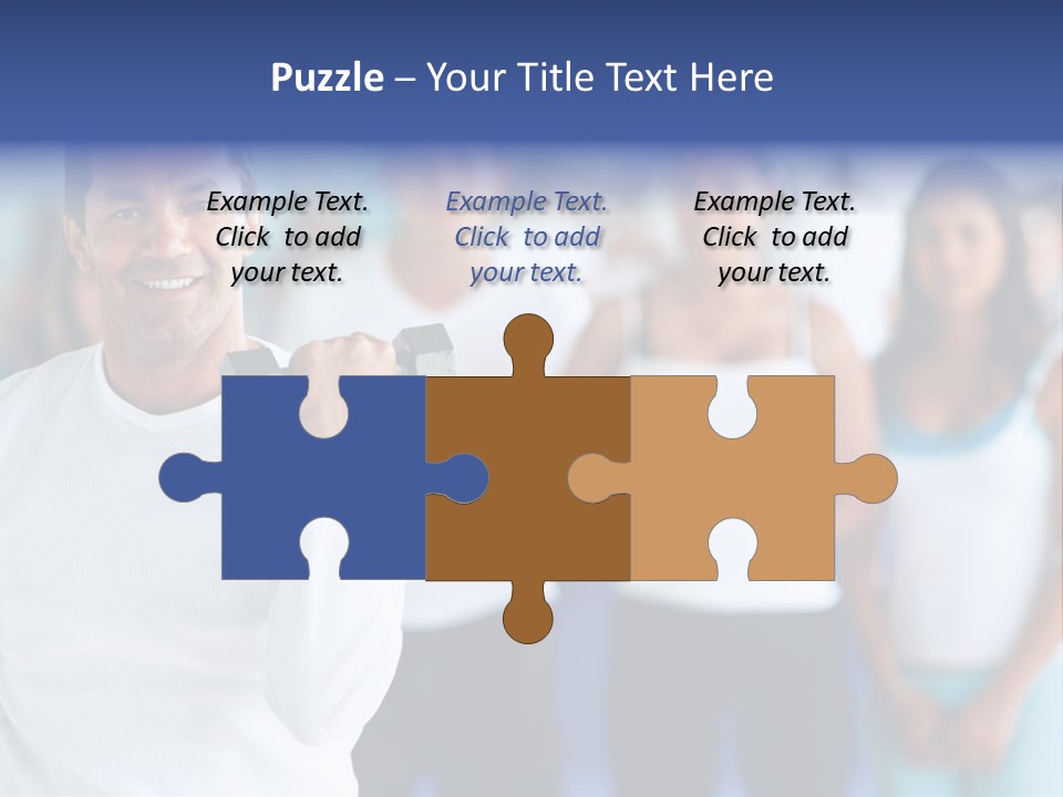 Man Lifting Free Weights At The Gym With A Group Of People Behind Him PowerPoint Template