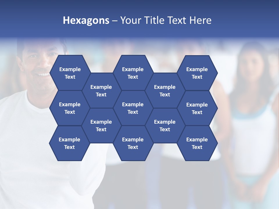 Man Lifting Free Weights At The Gym With A Group Of People Behind Him PowerPoint Template