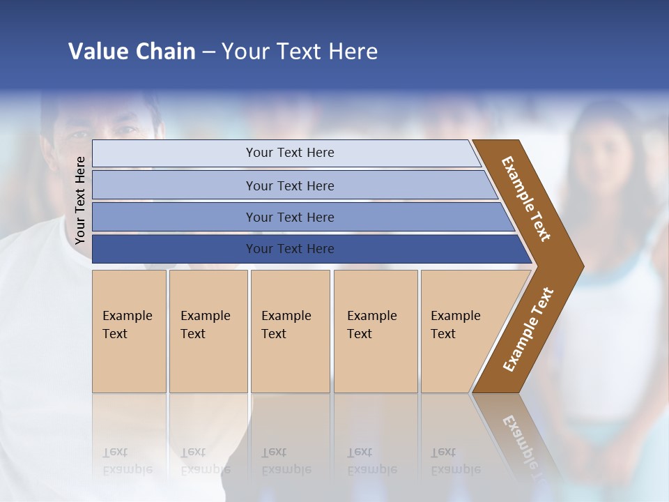 Man Lifting Free Weights At The Gym With A Group Of People Behind Him PowerPoint Template