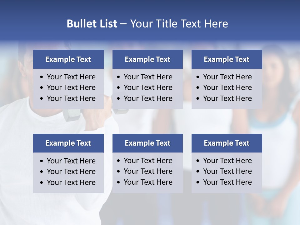 Man Lifting Free Weights At The Gym With A Group Of People Behind Him PowerPoint Template