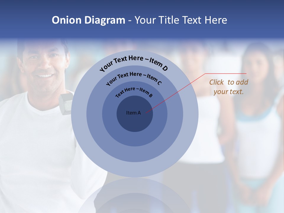 Man Lifting Free Weights At The Gym With A Group Of People Behind Him PowerPoint Template
