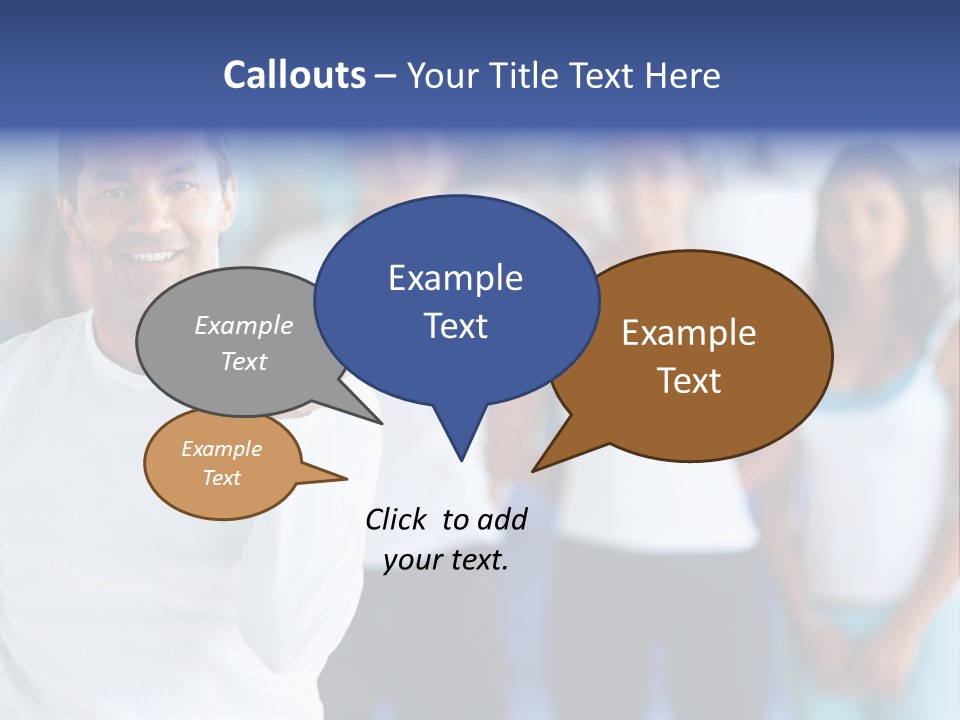 Man Lifting Free Weights At The Gym With A Group Of People Behind Him PowerPoint Template