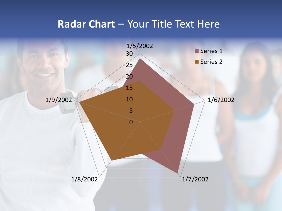 Man Lifting Free Weights At The Gym With A Group Of People Behind Him PowerPoint Template