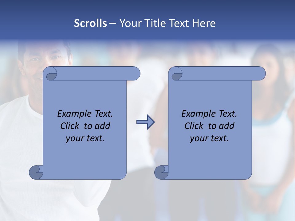 Man Lifting Free Weights At The Gym With A Group Of People Behind Him PowerPoint Template