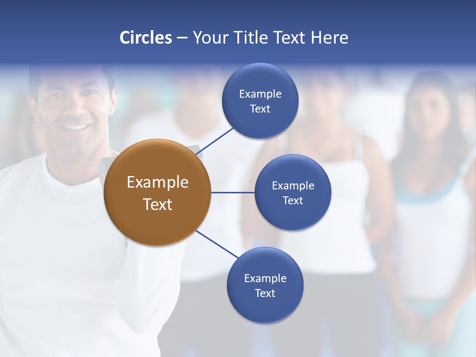 Man Lifting Free Weights At The Gym With A Group Of People Behind Him PowerPoint Template