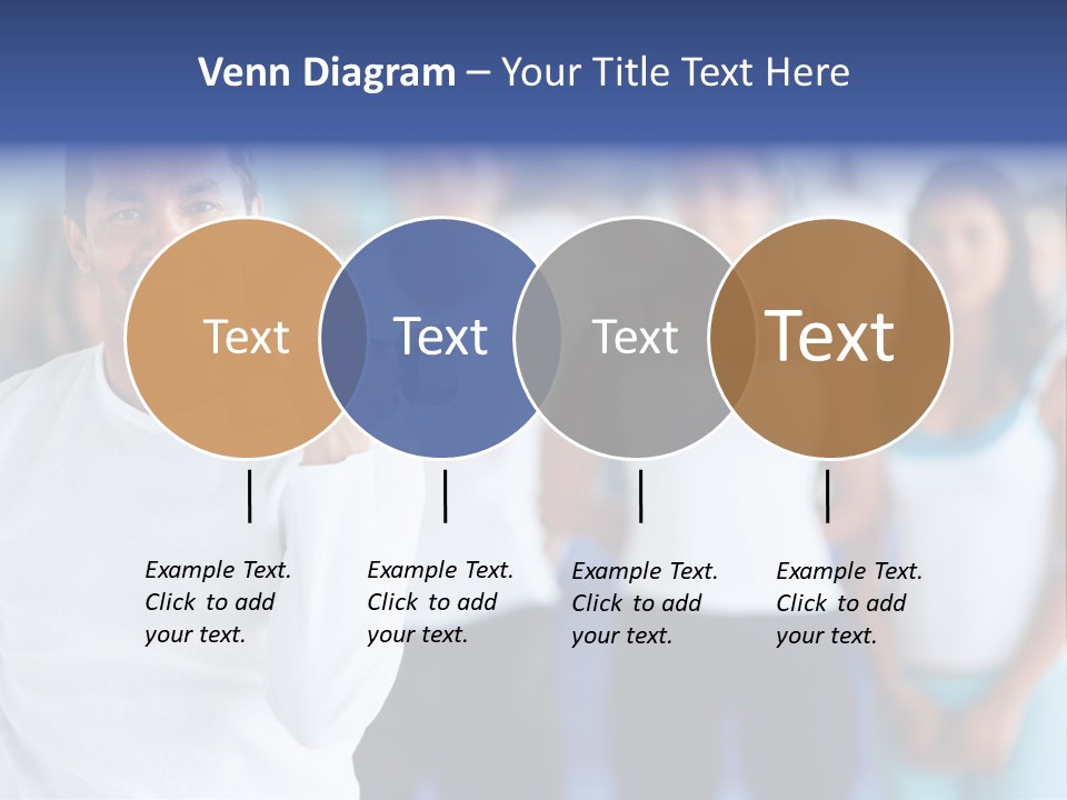Man Lifting Free Weights At The Gym With A Group Of People Behind Him PowerPoint Template