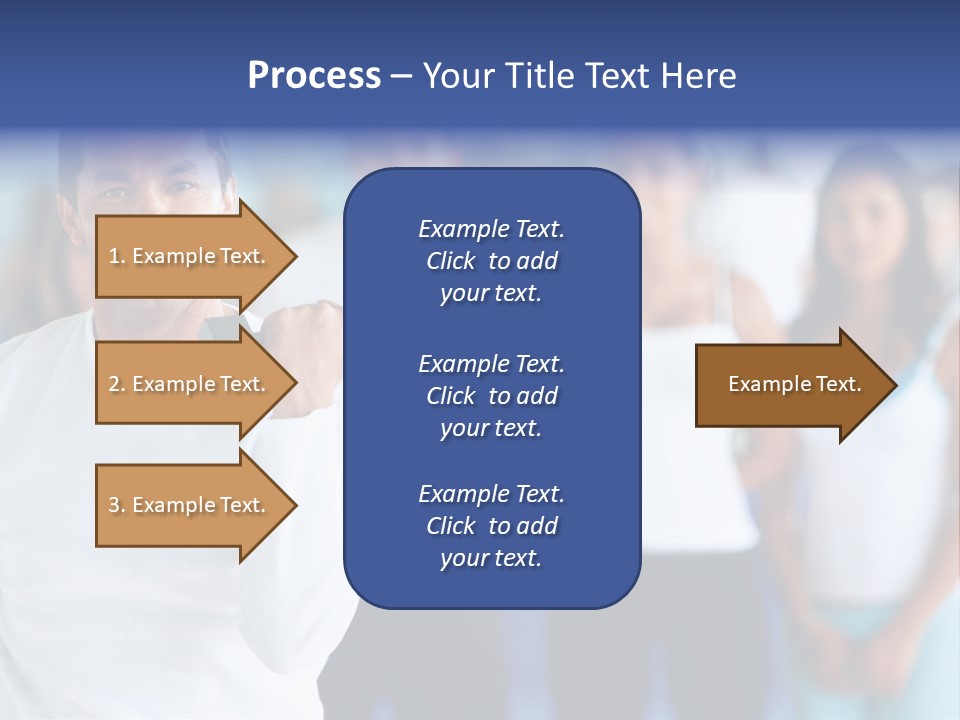 Man Lifting Free Weights At The Gym With A Group Of People Behind Him PowerPoint Template