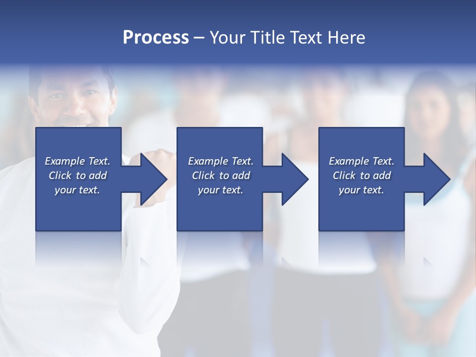 Man Lifting Free Weights At The Gym With A Group Of People Behind Him PowerPoint Template