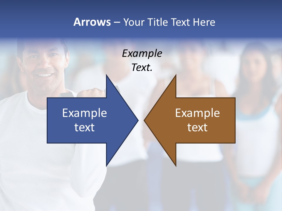 Man Lifting Free Weights At The Gym With A Group Of People Behind Him PowerPoint Template