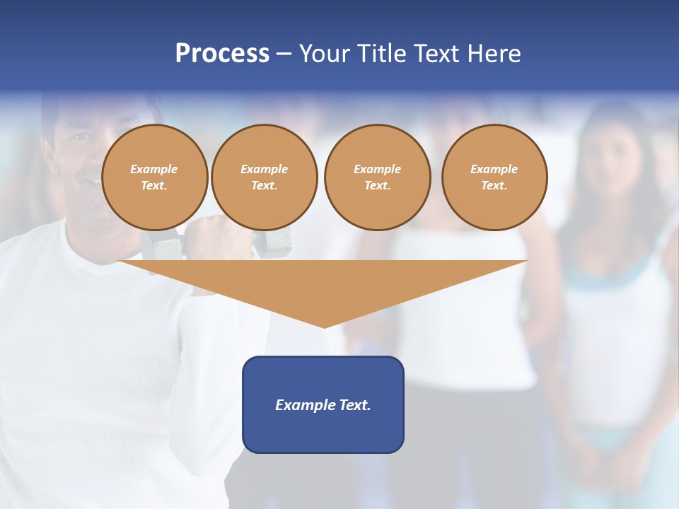 Man Lifting Free Weights At The Gym With A Group Of People Behind Him PowerPoint Template