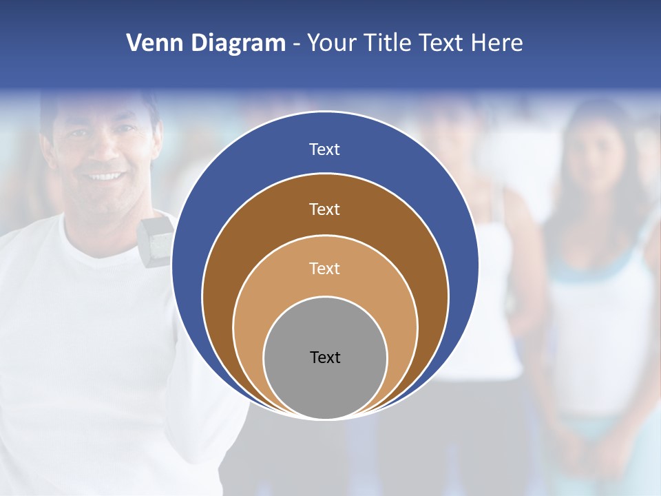 Man Lifting Free Weights At The Gym With A Group Of People Behind Him PowerPoint Template