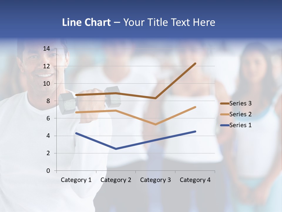 Man Lifting Free Weights At The Gym With A Group Of People Behind Him PowerPoint Template