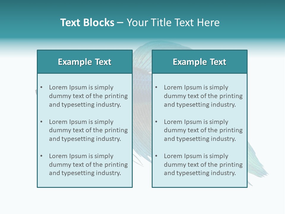 Close-Up On A Fish Skin - Blue Siamese Fighting Fish - Betta Splendens In Front Of A White Background PowerPoint Template