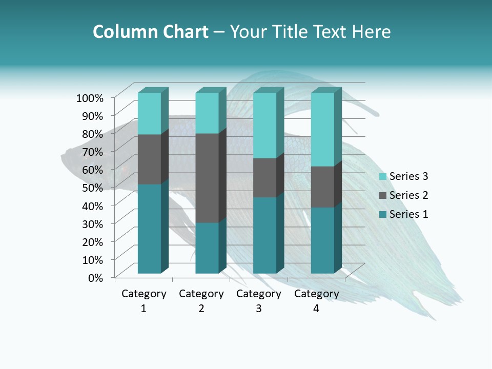 Close-Up On A Fish Skin - Blue Siamese Fighting Fish - Betta Splendens In Front Of A White Background PowerPoint Template