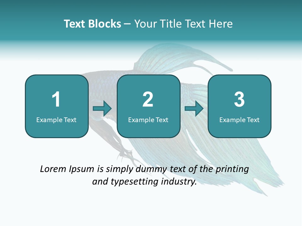 Close-Up On A Fish Skin - Blue Siamese Fighting Fish - Betta Splendens In Front Of A White Background PowerPoint Template