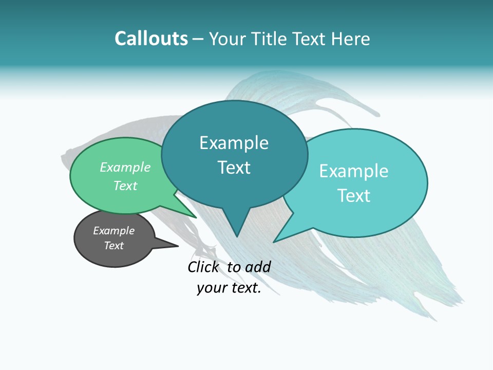 Close-Up On A Fish Skin - Blue Siamese Fighting Fish - Betta Splendens In Front Of A White Background PowerPoint Template