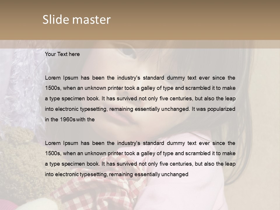 A Young Asian Child Holds Her Hand Up As Defense From Abuse PowerPoint Template