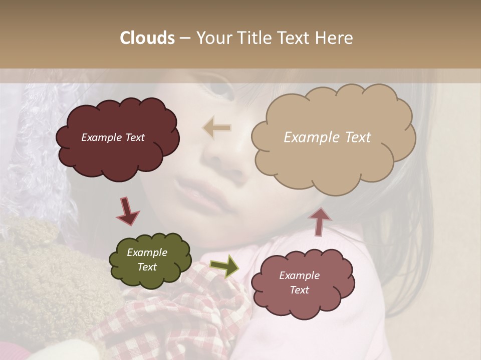 A Young Asian Child Holds Her Hand Up As Defense From Abuse PowerPoint Template
